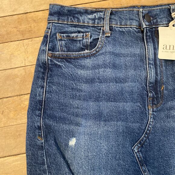 a.n.a. A New Approach NWT Denim Skirt Women’s Size 6 High Rise Medium Wash Mini - Picture 4 of 13